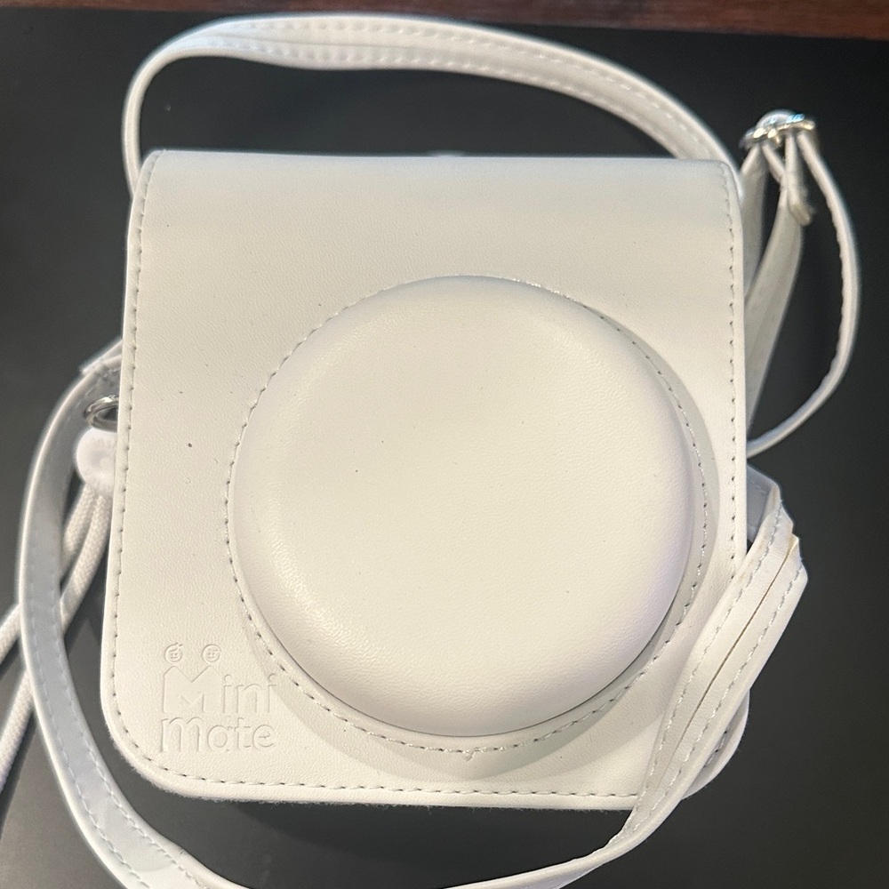 Instax White Camera with Case